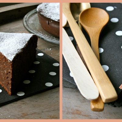 Délicieux Gâteau chocolat, Amande & pommes râpées ( Sans beurre )