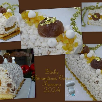 Bûche clémentine marron