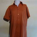 H221 : Chemise marron 70's T.L