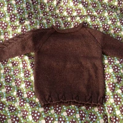 Dans la collection des pulls, je demande... le pull chocolat la Droguerie tricoté pour Mr B.