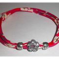 bracelet ruban et cordon biais liberty