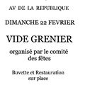 Vide grenier du Comité des Fêtes