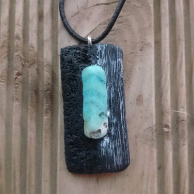 Pendentif HOMME avec AMAZONITE