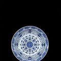 An extremely large blue and white 'bajixiang' dish, Seal mark and period of Qianlong (1736-1795)