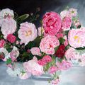 Bouquet de roses anciennes - 61 x 46