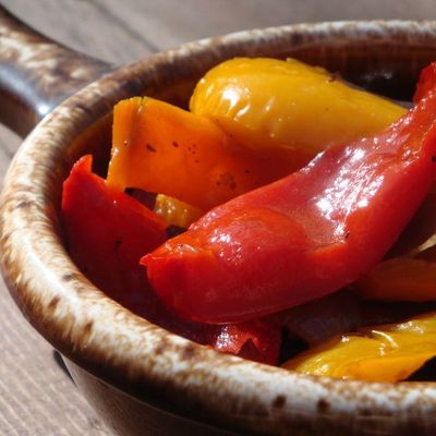 Le parfait accompagnement ... ou les poivrons rôtis !