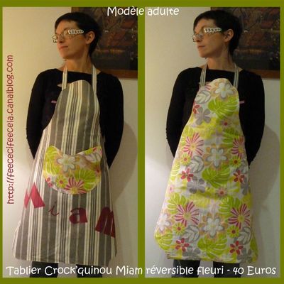 ... Tablier Crock'quinou Adulte réversible ...