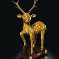 An Extremely Rare Figure of A Deer. Qing Dynasty, Qianlong Period 