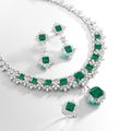 Emerald and diamond parure