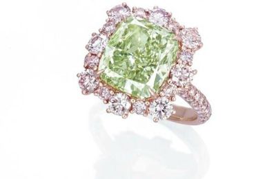 A rare coloured diamond ring