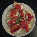 Tartines chèvre poivrons