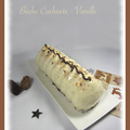 Bûche Cacahuète, vanille, caramel et chocolat