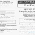 Vide grenier 2017, Formulaire d'inscription