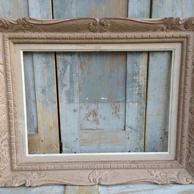 Cadre Bois Sculpté Montparnasse Coquilles Louis XV Feuillure 51,8 x 37,8cm / Ref372