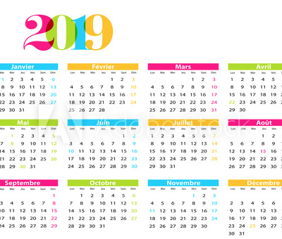 Calendrier des ateliers saison 2018 - 2019