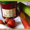 Confiture de rhubarbe et fraises