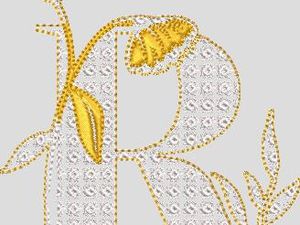 ASSET'A  monogrammes  blanc et OR