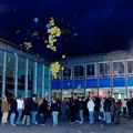 LES BALLONS JAUNES DU TELETHON DES LYCEENS SOLIDAIRES DE JOLIOT-CURIE.