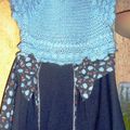 ROBE EN TISSU ET ...CROCHET!