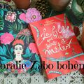 Pochette livre Frida kahlo,  SHOP CORALIEZABO ETSY / CORALIE-ZABO-BOHEME UNGRANDMARCHÉ 