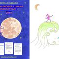 Illustrations pour le calendrier lunaire énergétique d'Estelle Oubbadia, accompagnatrice et créatrice de la Méthode Combinée