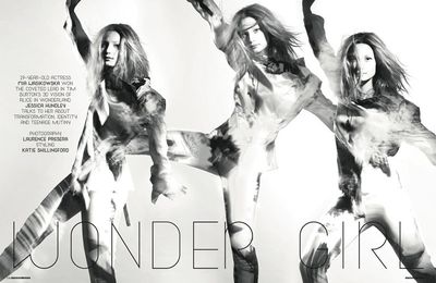 Edito: "Wonder Girl" with Mia Wasikowska by Laurence Passera for Dazed & Confused March 2010 