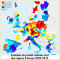 PIB/habitant en Europe : les variations région par région