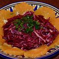 SALADE DE CHOU ROUGE, ORANGE ET POIVRE DE BELEM