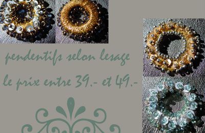 nouveaux pendentifs 