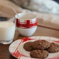 Cookies à la farine de noisette et pépites de chocolat.