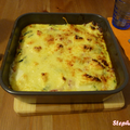 Gratin de courgettes, lardons et vache qui rit