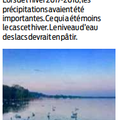 Niveau d'eau des lacs