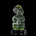 Maori Anthropomorphic Neck Pendant, New Zealand, hei tiki