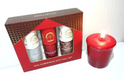 Christmas Eco Nail Set 2015 de chez Innisfree & Nail art facile.