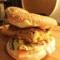 Burger de poulet pané