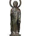 Importante statue de Bouddha Amitabha en bronze, Japon, Epoque Meiji (1868-1912)