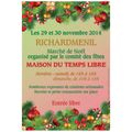 Marché de Noël à Richardménil les 29 et 30 novembre 2014
