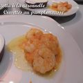 PANACOTTA A LA CITRONNELLE, CREVETTES ET PAMPLEMOUSSE