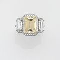 An Impressive 6.14 carats Three-Stone Diamond Ring