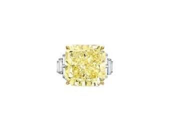 A colored diamond ring