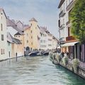 Annecy, les quais du Thiou