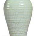 A 'Longquan' celadon-glazed meiping, Song dynasty (960-1279)