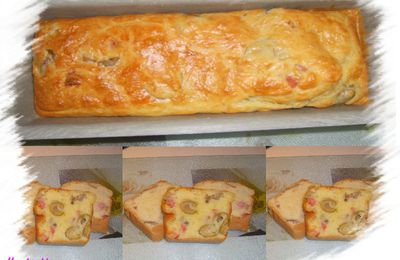 CAKE OLIVES JAMBON CHAMPIGNONS