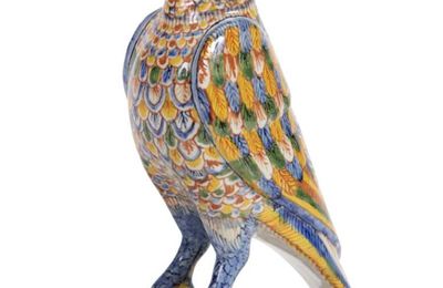 Polychrome Figure of a Parrot, Delft, circa 1760