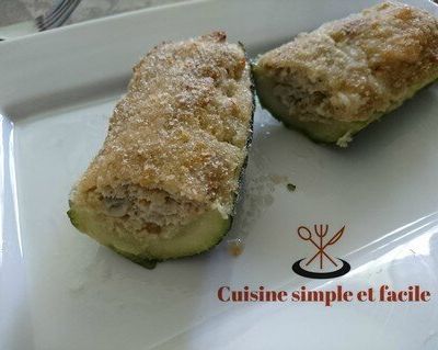 Courgettes farcies au poisson