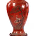 Large Chinese lacquer vase. China, 18th-19th Century