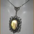 Pendentif "Horcrux" Bijou Elfique Labradorite medieval heroic fantasy Harry Potter Pendant 