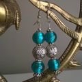 Boucles d'oreilles murano turquoise