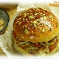 ღ " Miam " Hamburger Pulled Pork Barbecue ( farine semi-complète à l'épeautre )