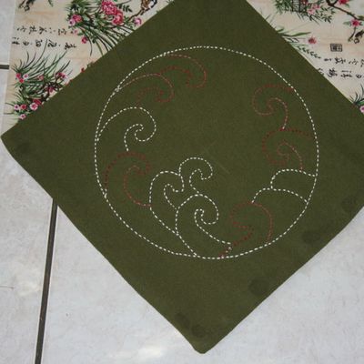 dessus de table en sashiko